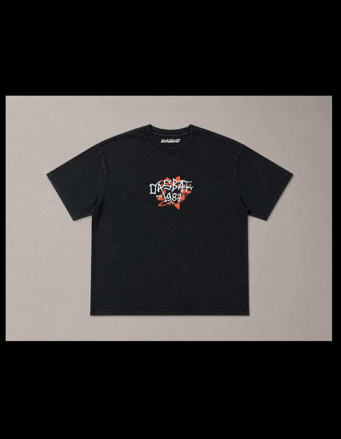 Oversized wash black tshirt